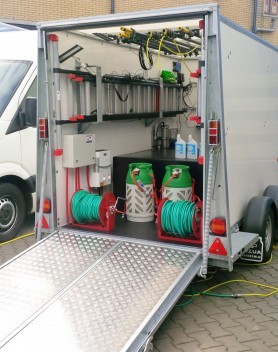 telewashsysteem aanhanger